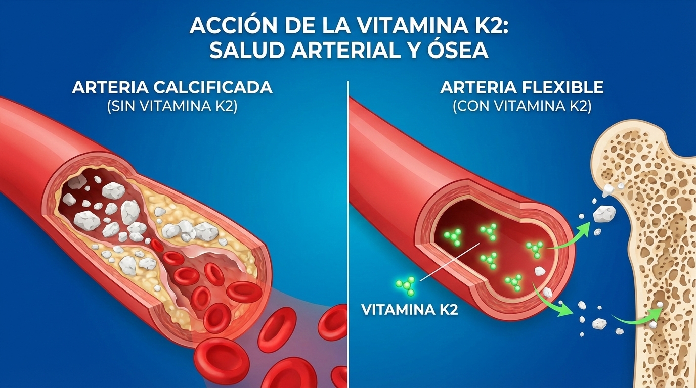 LA PARADOJA DEL CALCIO: POR QUÉ TOMAR VITAMINA D SIN ESTE «GPS MOLECULAR» PODRÍA ESTAR TAPANDO TUS ARTERIAS EN LUGAR DE TUS HUESOS