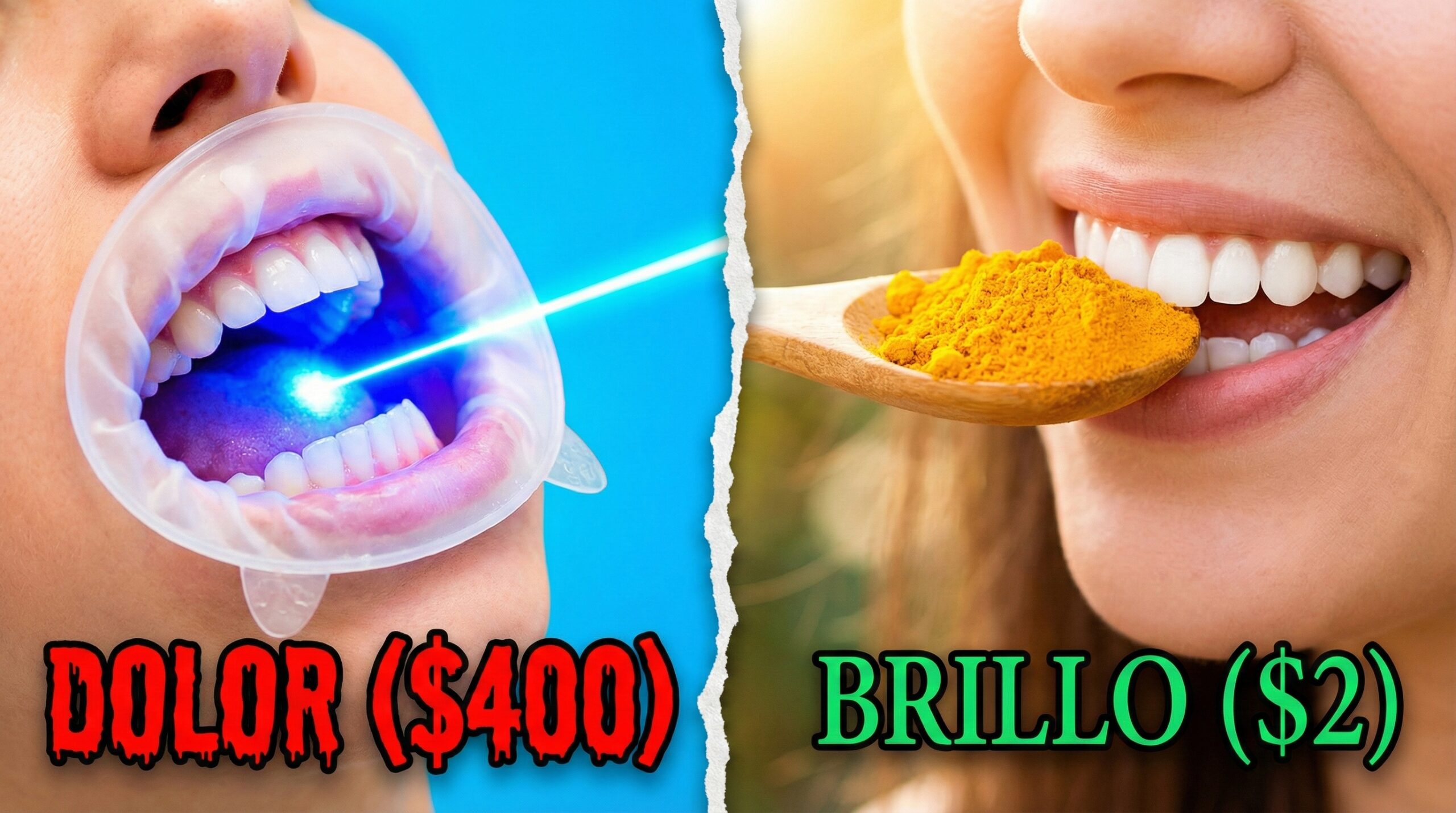 ¿LÁSER DENTAL DE $400 O CÚRCUMA DE $2? EL «POLVO DORADO» QUE BLANQUEA DIENTES EN 14 DÍAS (SIN SENSIBILIDAD)