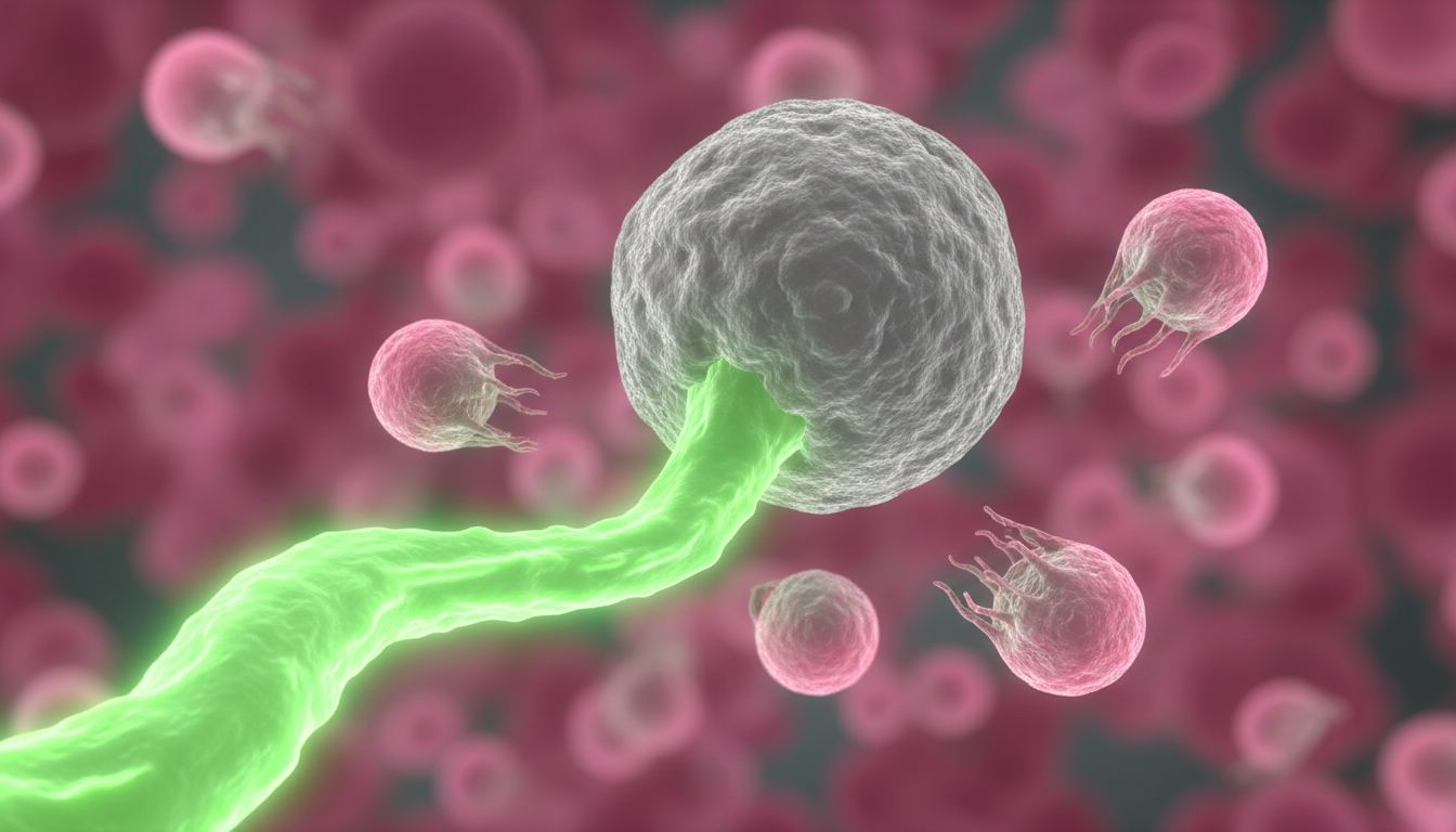Células zombies bajo microscopio