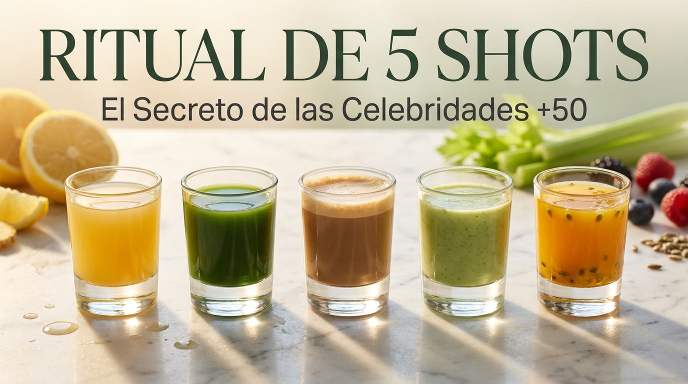 LO QUE TOMAN JENNIFER LOPEZ, HALLE BERRY Y JENNIFER ANISTON CADA MAÑANA: LOS 5 SHOTS WELLNESS DE 60ML QUE LAS MANTIENEN A LOS 50 COMO A LOS 30 (RECETAS INCLUIDAS)