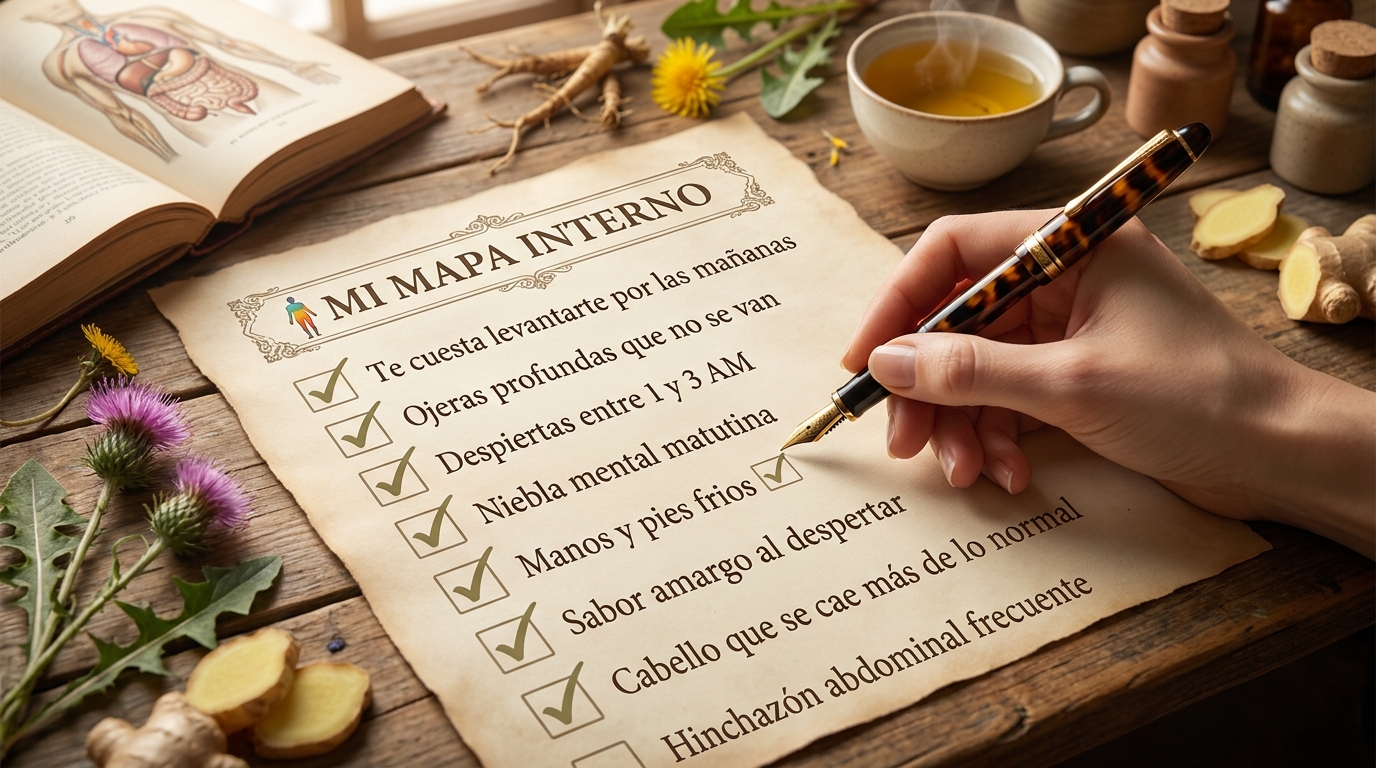 Autodiagnóstico marcando las señales