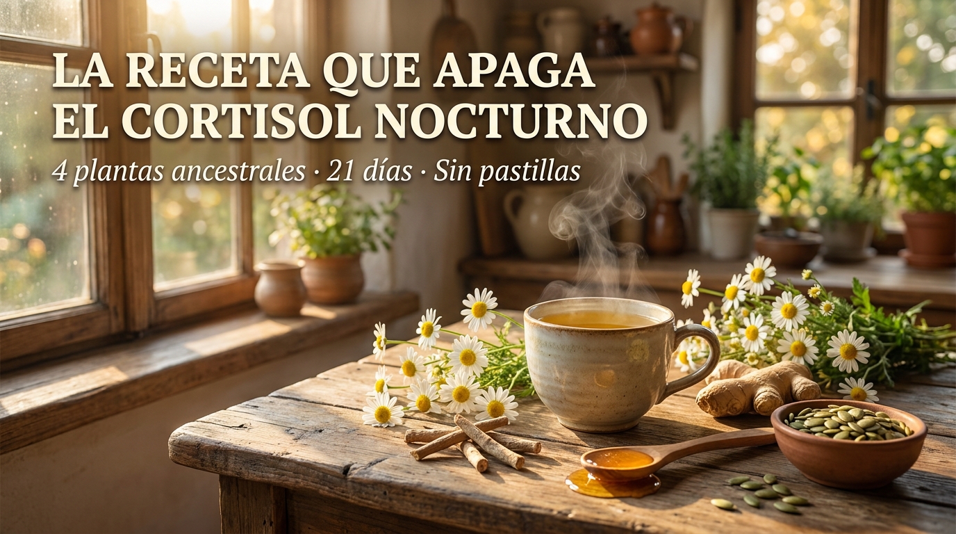 Si Te Despiertas Entre Las 2 Y Las 4 AM Y Tu Mente Se Acelera Justo Cuando Quieres Dormir, No Es Tu Edad: La Receta De 4 Plantas Ancestrales Que Apaga El Cortisol Nocturno En 21 Días (Validada Por La Ciencia Moderna)