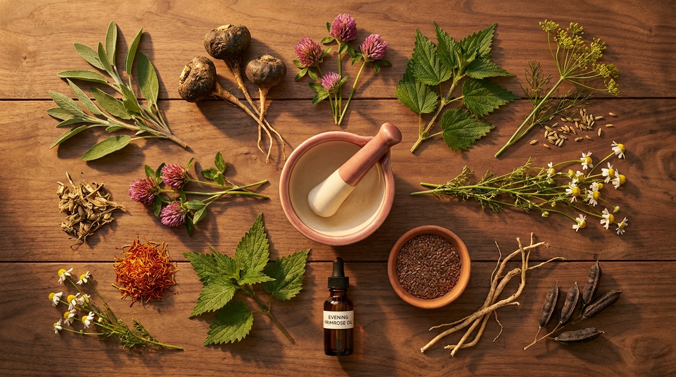 Plantas medicinales y hierbas ancestrales para la menopausia