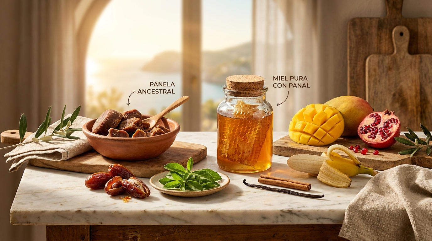 Alternativas naturales ancestrales al azúcar refinado panela dátiles canela