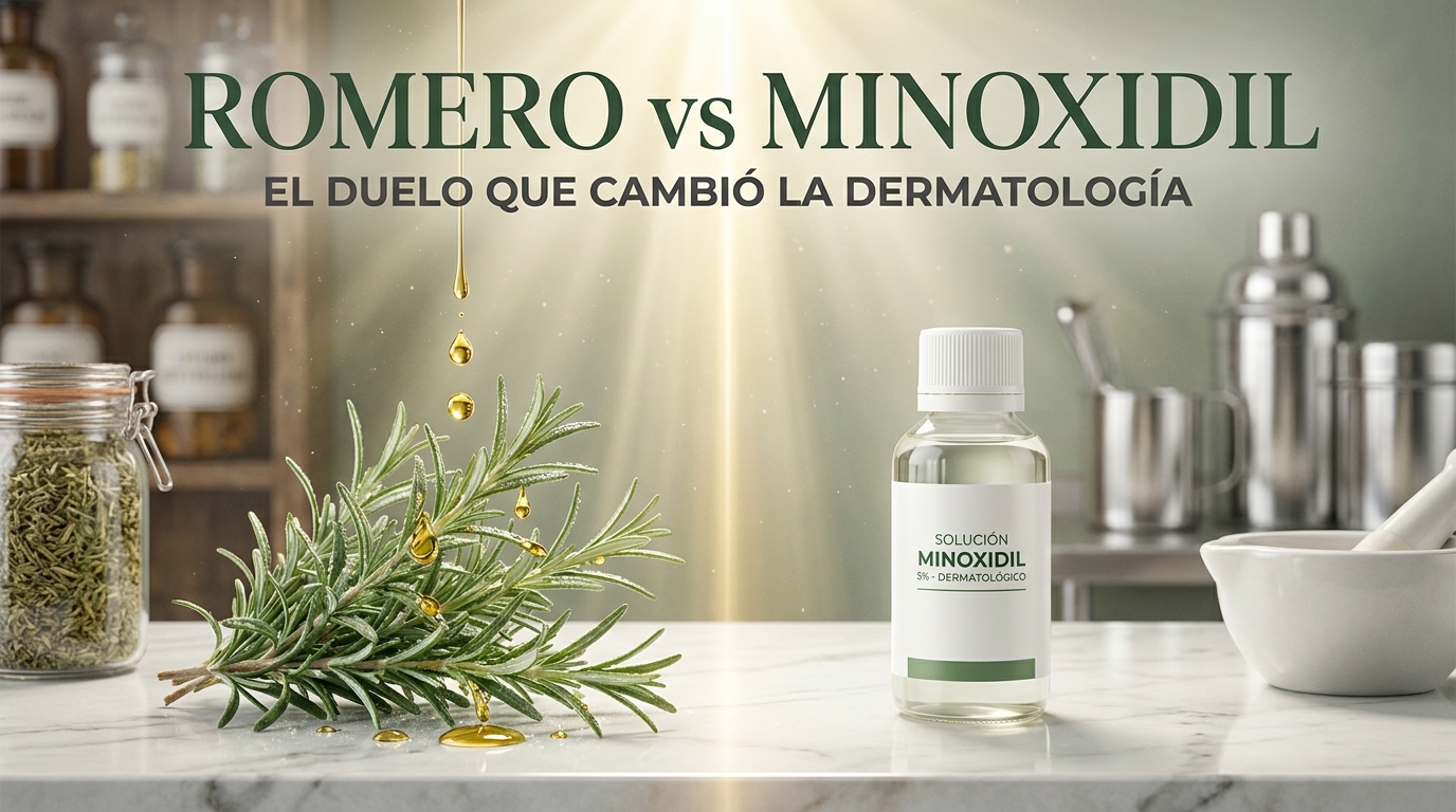 ROMERO vs MINOXIDIL: LA HIERBA DE TU ABUELA QUE IGUALÓ AL FÁRMACO #1 PARA LA CALVICIE