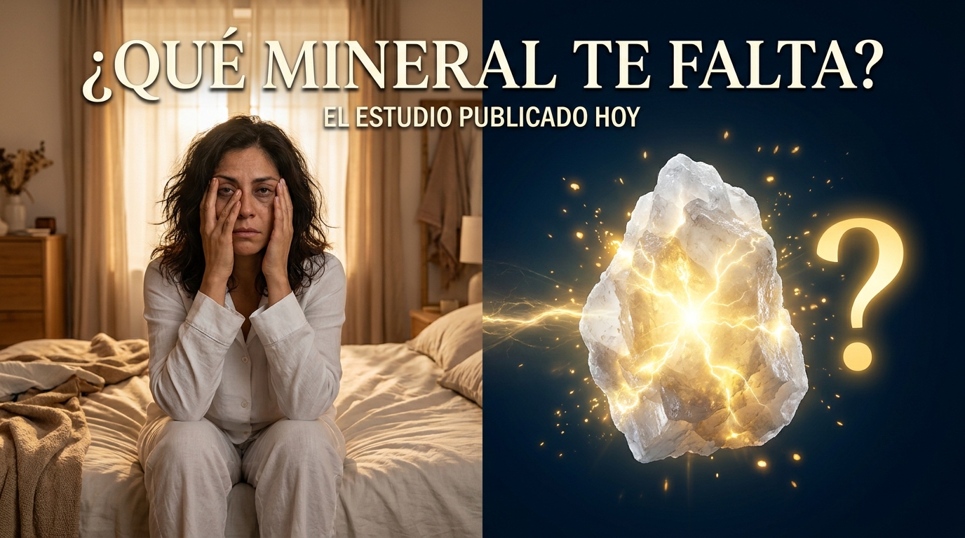 Estudio publicado hoy en Estados Unidos explica por qué te despiertas cansado por más que duermas 8 horas: es la señal que tu cuerpo te está dando hace años de que le falta un mineral específico (y por qué las pastillas para dormir nunca lo van a resolver)